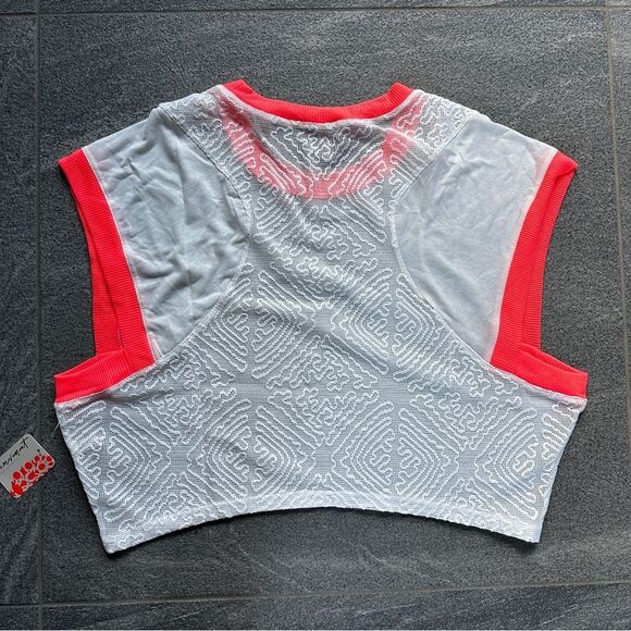 NWT Free People Sleeveless Mesh Back Tank Sleeveless Tennis Layer Top - Picture 9 of 12